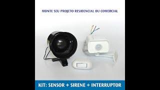 Alarme Com Sensor Presença e Sirene