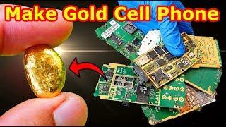 How to Turning old Cell Phone into pure gold Make gold from scrap mobile phones Smartphones recovery