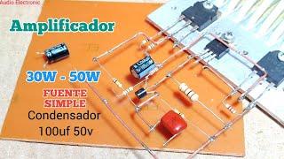 Amplificador De 50W de fuente simple