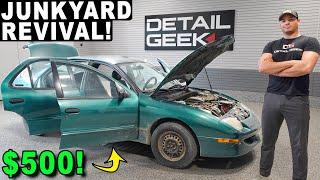 Can I Save This JUNKYARD Car? | Car Detailing Restoration