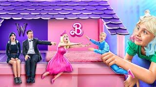 Barbie's Boyfriend vs Wednesday's Boyfriend in a Tiny House!