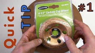 Quick Tip - Carving with Harbor Freight Cup Wheel