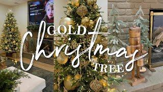 OUR GOLD CHRISTMAS TREE  | Decorate With Me 2024 & Organizing Old Decor