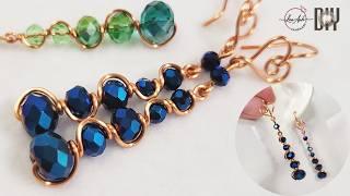 Making earrings that look expensive | Cute and easy earring ideas with sparkling crystals 1072