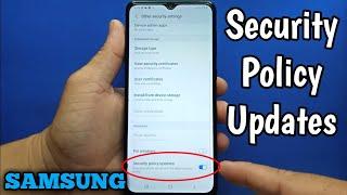 How to Enable/Disable security policy updates on Samsung Galaxy A02