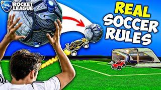 Rocket League with ACTUAL Soccer rules is HILARIOUS