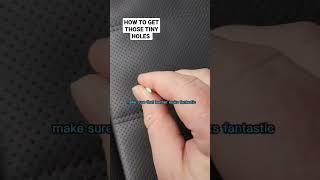 The tiny holes in your leather seats don't have to be a pain. Check these out www.detailedimage.com