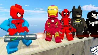 GTA 5 Epic Ragdolls | Spider-Man Frees LEGO roblox with Lazer Jumps/Funny moments ep.40