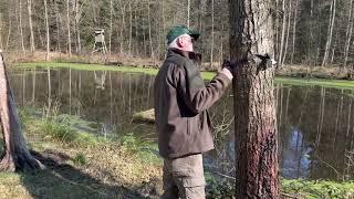 Der Frühling im Revier - Arbeit im Freien - Volker pflanzt Schilf