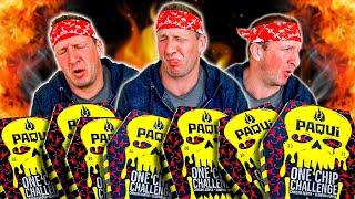 Eating SEVEN Spiciest Chips in the WORLD!! Mega Paqui Challenge!!