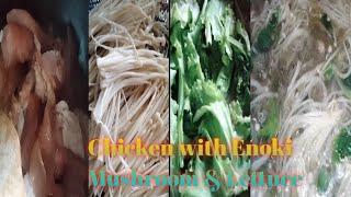 How to Cook Chicken With Enoki mushroom and Lettuce Soup #simplerecipe #cooking #food