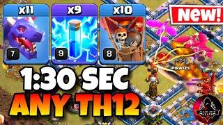 Th12 Zap Dragon Attack Strategy (2024) Best Town Hall 12 Dragon Army | Clash of Clans