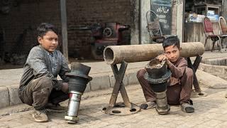 Pakistani Mechanic Repaired a Broken Truck Rear Wheel Axle & Rebuilding in New Shape