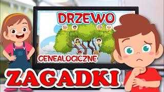 Karolek przedstawia Zagadki dla dzieci Drzewo genealogiczne na Dzień Rodziny