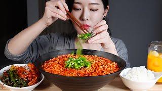 틈새라면 3봉 매운고추 파김치 라밥 리얼사운드먹방/THE SPICIEST KOREAN NOODLES Mukbang Eating Show Mì Cay Mie pedas 最も辛い麺