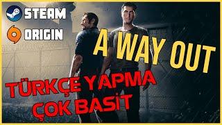 A WAY OUT TÜRKÇE YAMA YAPMA l 2024 LİNK GÜNCELLENDİ ( ÇOK BASİT )