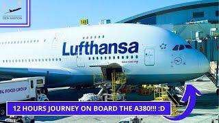 [4K] TRIP REPORT | +12 HOURS journey with LUFTHANSA!!! :D | Airbus A380-800 | Munich to Los Angeles