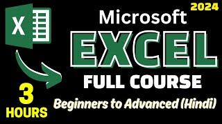 Excel Tutorial For Beginners in Hindi 2024 | Excel Full Course In Hindi 2024 | Complete MS Excel