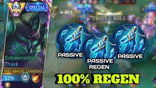 Zhask Passive Regen With High Damage Build ! (100% regen)! Zhask Gameplay With 18 Kill ! No Editing