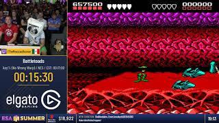 Battletoads BLINDFOLDED Turbo Tunnel DEATHLESS at ESA2018