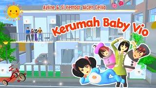 Ayline & Si Kembar Alcen Cellia |  Kerumah Baby Vio | Sakura School Simulator