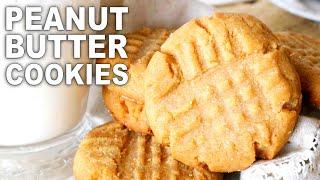 Classic Peanut Butter Cookies (SO EASY!!!) | Thick, Soft, and Chewy 