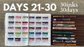 #30inks30days // Days 21-30 // More bottled inks! #fountainpenink