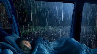 Sounds Rain & Thunder on Window Car - Natural White Noise Relax to Deep Sleep, Sleep Fast, Sleep Aid