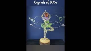 YOGA FAIRY. Silver-plated WIRE FANTASY ART_figurine by @Legends of Wire