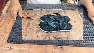 Sandal karet anti slip dari keset