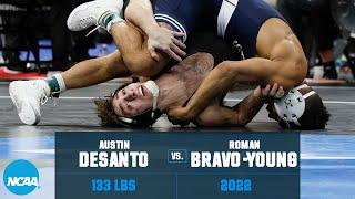 Austin DeSanto vs. Roman Bravo-Young: 2022 NCAA wrestling championship semifinal (133 lb.)