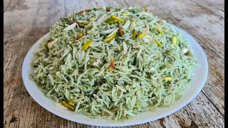 Zamarod Pulao | Afghani spinach Rice recipe