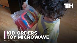 Kid Orders Toy Microwave Using Virtual Assistant on His Own