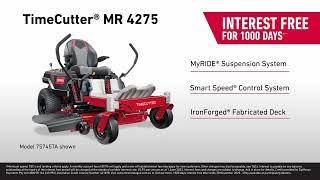 Get mow power with Toro's TimeCutter® zero turn ride-on mowers