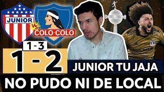 JUNIOR 1 COLO COLO 2 (GLOBAL 1-3)8VOS de FINAL VUELTA COPA LIBERTADORES 2024PASÓ EL EQUIPO GRANDE