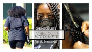 Smedium Knotless Box Braids in 4 Hours!  This is (K)not a Game!