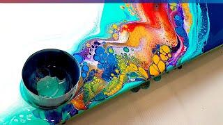 Aqua Flow - Gorgeous Acrylic Pour Painting with Bright Cells - Fluid Art Tutorial - Acrylic Pouring