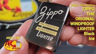 ARC Zippo THE ORIGINAL WINDPROOF LIGHTER (28534) | Black Ice Finish | Zippo 1941 Replica | ARCz-158