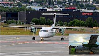 Widerøe Dash 8-100 - Engine Startup & Arrival