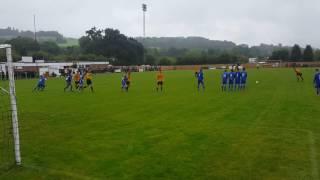 Andy Nicol free kick saved