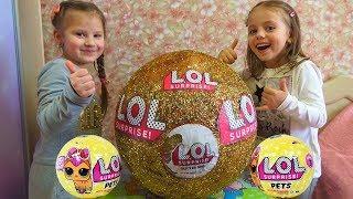 ОГРОМНЫЙ ЗОЛОТОЙ ШАР LOL Dolls Куклы ЛОЛ Питомцы LoL Pets Surprise