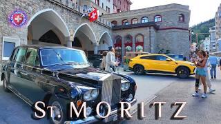 St. MORITZ SWITZERLAND  Elegance VILLAGE World-famous place Summer Walking tour 4K HDR 