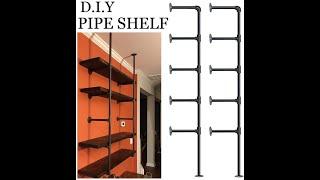 Industrial Retro Wall Mount Iron Pipe Shelf,DIY Open Bookshelf,Hung Bracket  #short