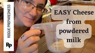 How to Make Cheese from Powdered Milk - Emergency Food Storage Recipe