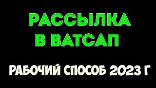 Массовая рассылка в WhatsApp по холодной базе номеров