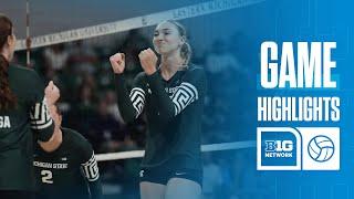 Purdue Fort Wayne at Michigan State | Highlights | Big Ten Volleyball | 09/17/2024