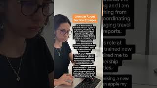 LinkedIn About Section Example