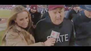 Mike Leach funny halftime interview during the Georgia game