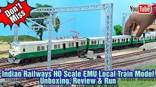 Indian Railways EMU Local Train Model Unboxing Review & Run | HO Scale Model Train | train video