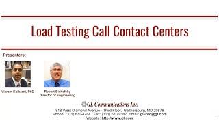 Load Testing Call Contact Centers